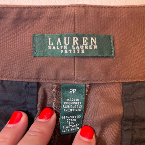 Ralph Lauren Women Dark Brown Chinos - Picture 2 of 10
